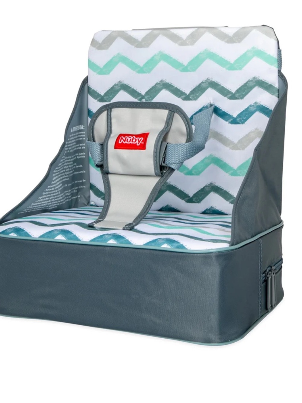 Nuby Teal Chevron Travel Booster Seat